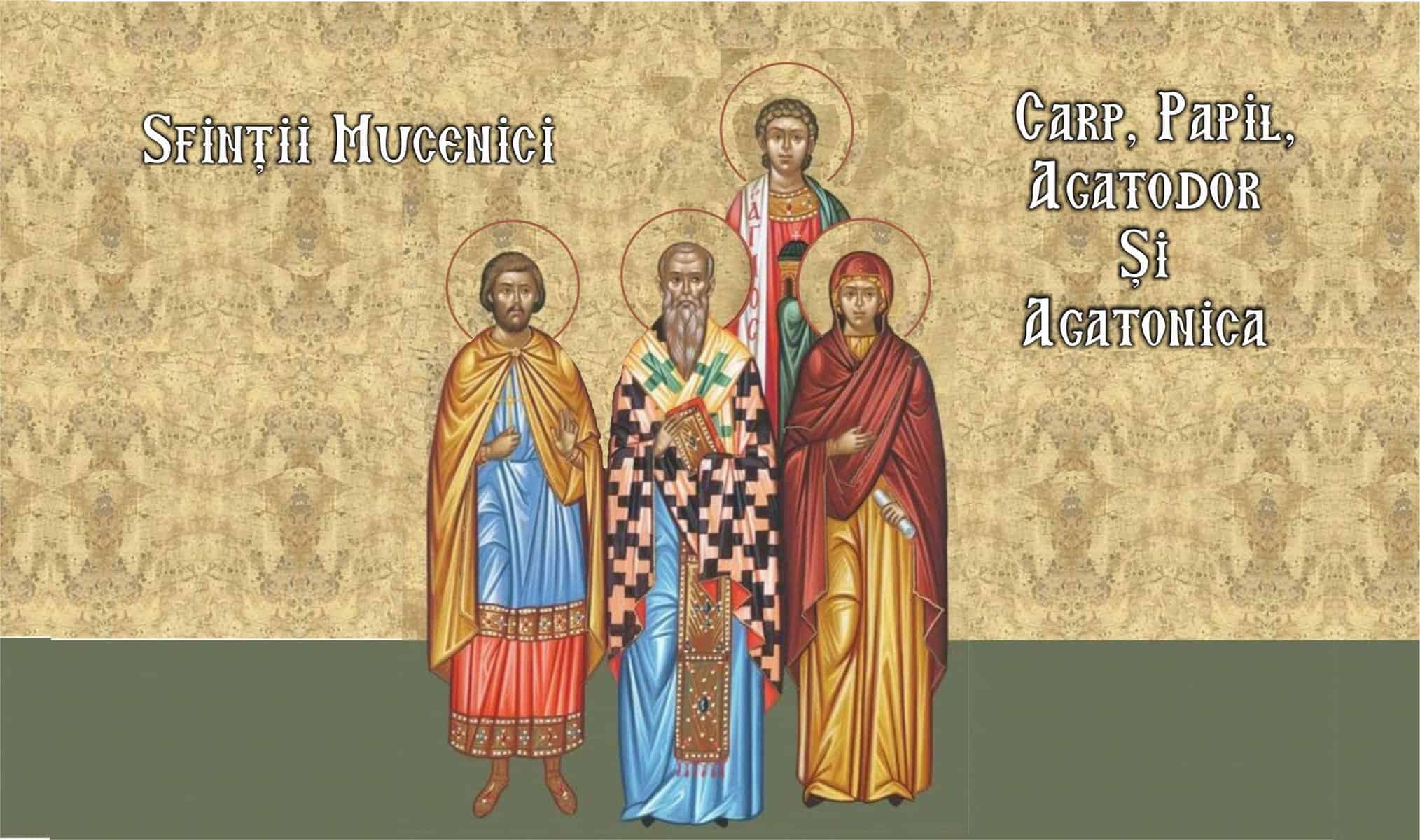 Calendar ortodox 2025: Sfinții Carp, Papil, Agatodor și Agatonica – zi de pomenire cu semnificație pentru credincioși