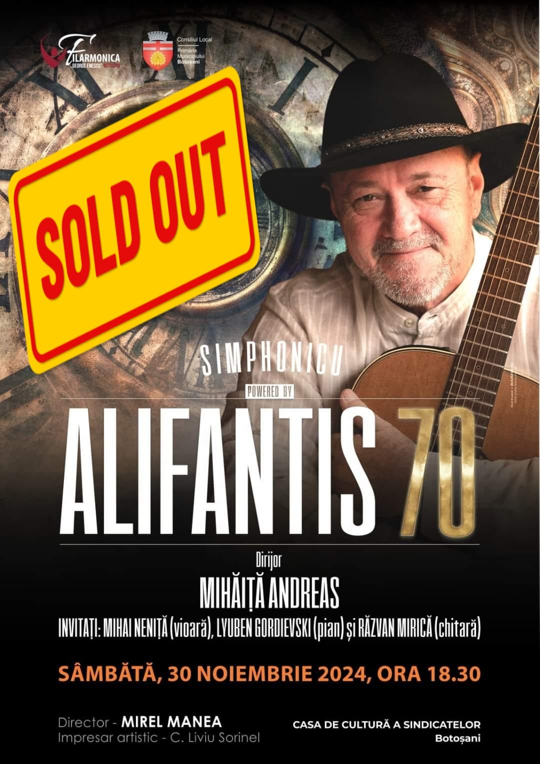 Nicu Alifantis a făcut SOLD OUT cu Filarmonica Botoșani: Mulțumiri tuturor celor ce au hotărât să ne fie alături