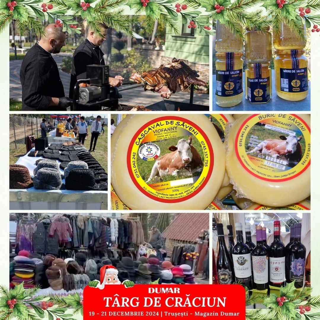 Târg de Crăciun organizat în premieră la Trușești: Vă invităm să vă bucurați de magia sărbătorilor alături de noi