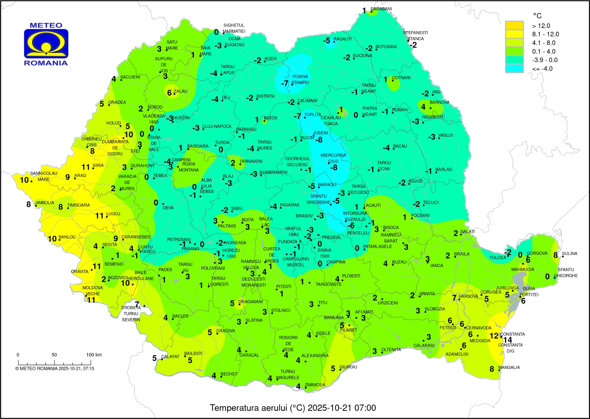 Dimineață la Botoșani cu temperaturi negative – UNDE a fost cel mai frig  