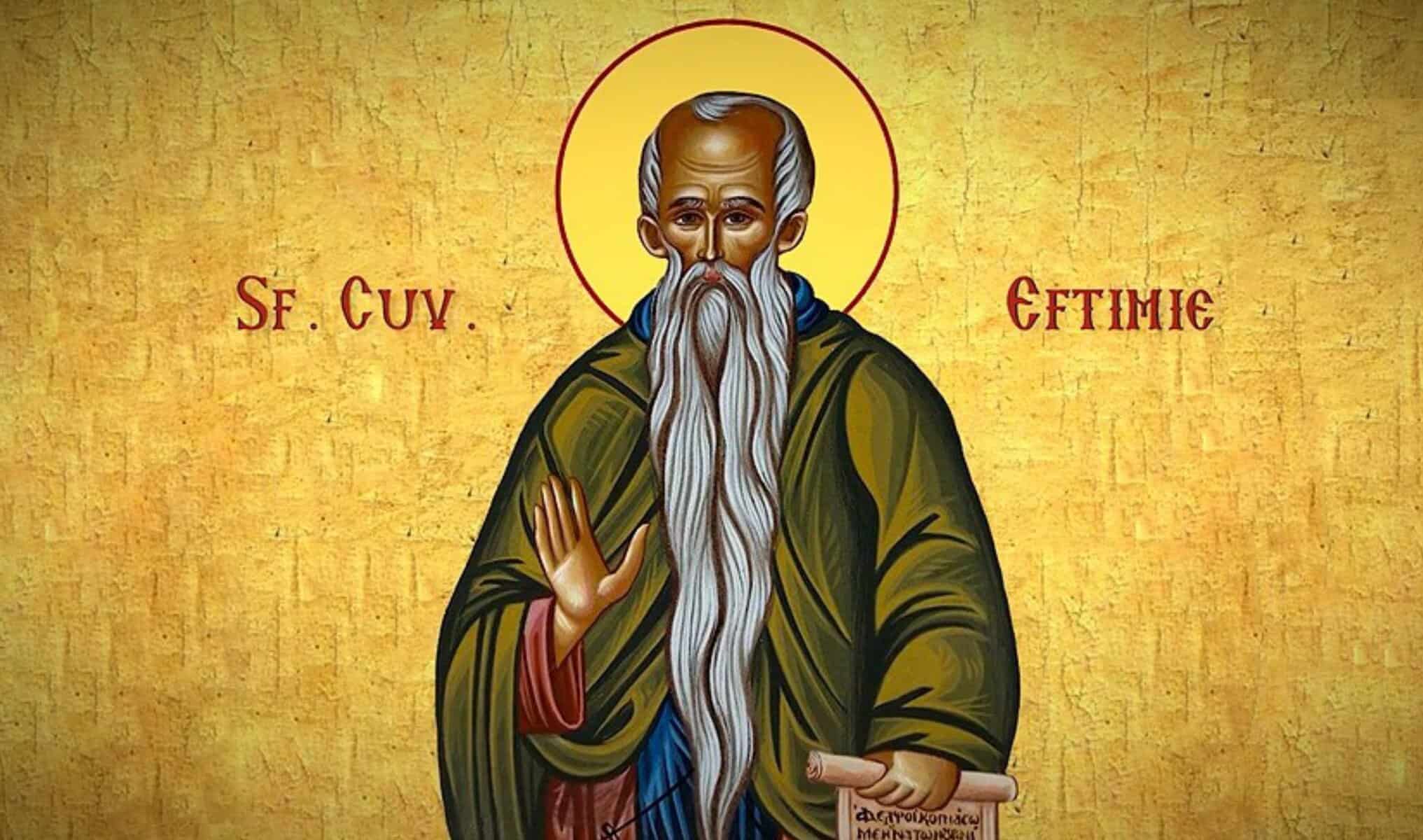 Calendar ortodox 2026: Zi de rugăciune și tradiție pentru Sfântul Cuvios Eftimie cel Mare