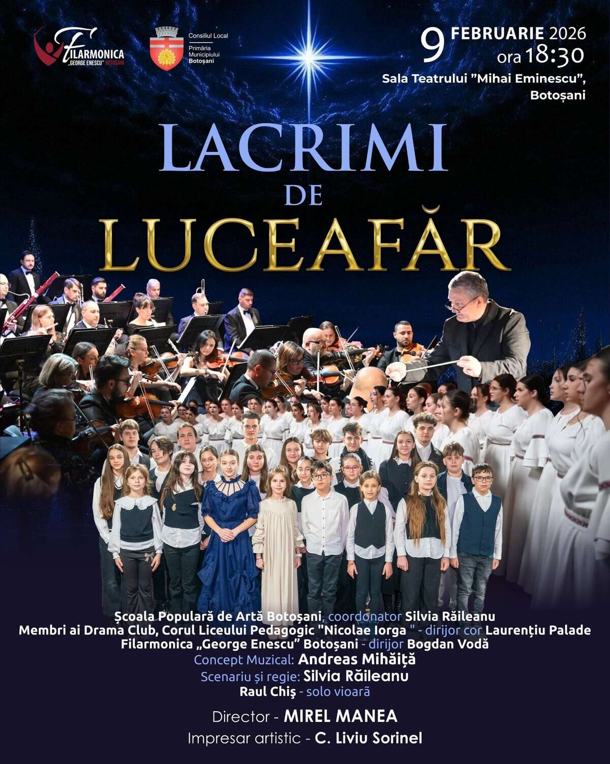 Spectacolul „Lacrimi de Luceafăr” revine la Teatrul „Mihai Eminescu” din Botoșani, la cererea publicului