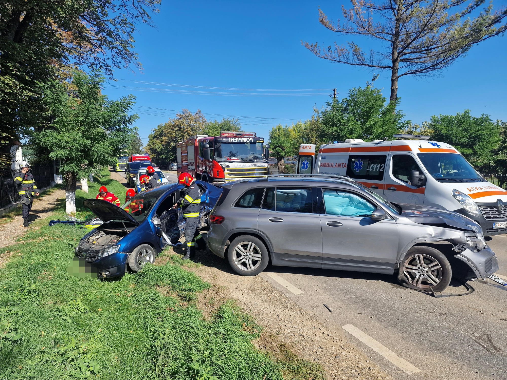 accident cu doi raniti Braesti