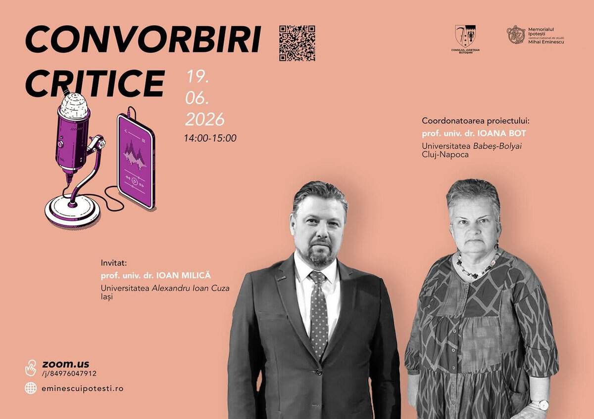 „Convorbiri critice” la Memorialul Ipotești cu doi profesori universitari 