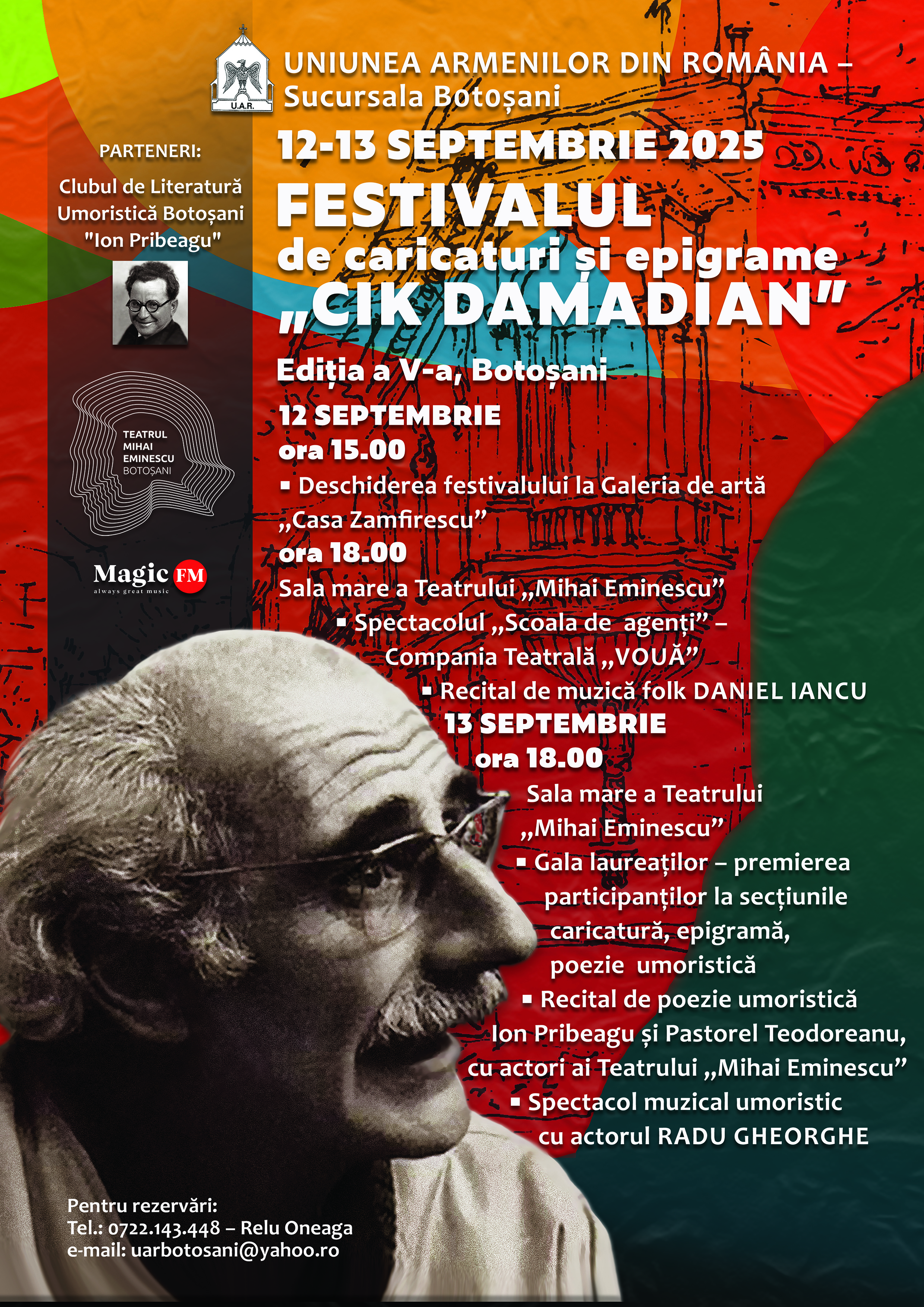 Festivalul de caricatură și epigramă „Cik Damadian” aduce la Botoșani artiști din aproape 40 de țări
