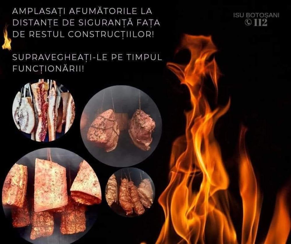 Pericol de incendiu la afumători: ISU Botoșani avertizează înainte de sărbători