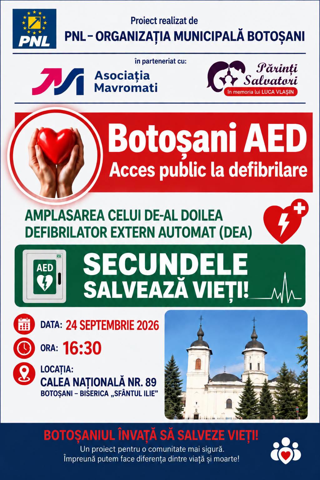 al doilea defibrilator montat la biserica sfantul ilie