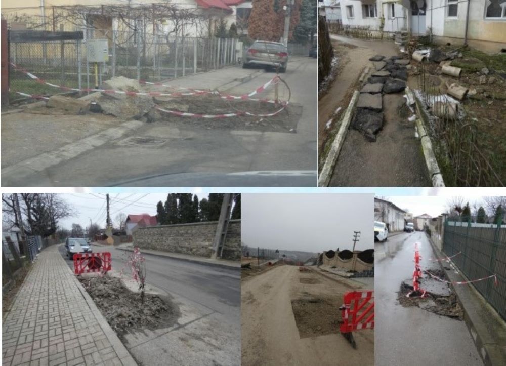 Zeci de amenzi date pentru străzile ciuruite de avarii