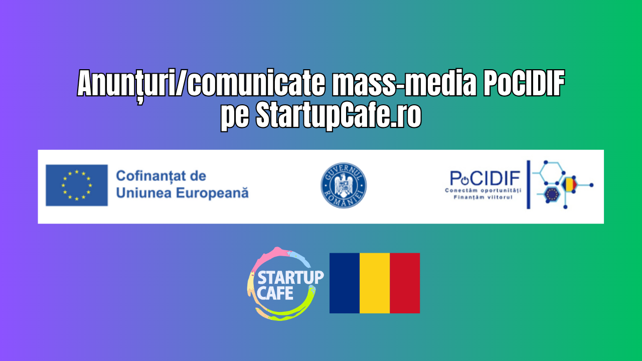 Anunțuri/comunicate mass-media în proiectele pe fonduri europene PoCIDIF. Manual oficial de identitate vizuală și generator de materiale de informare