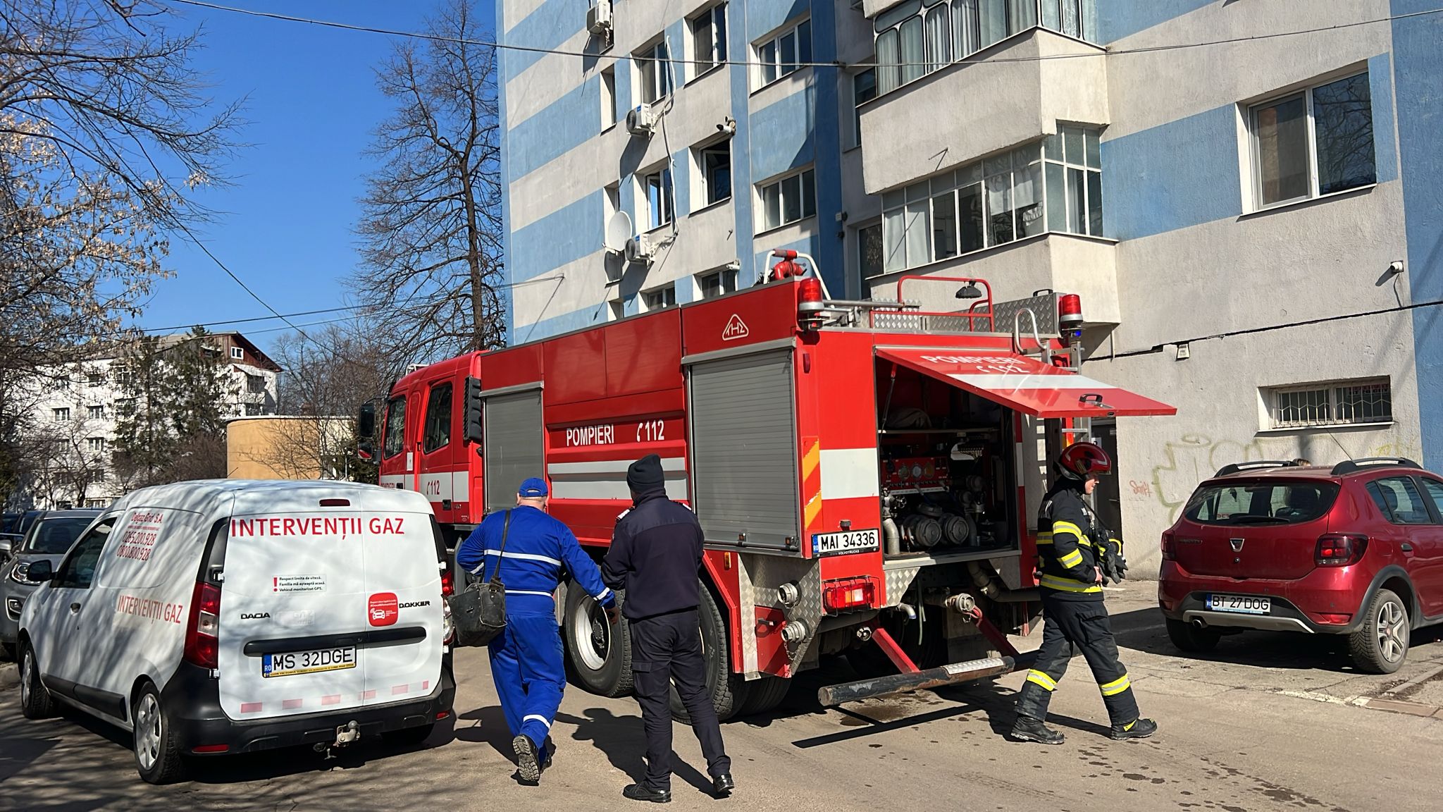 „Cocktail” nefericit: Incendiu și avarie pe Onicescu, traficul este blocat