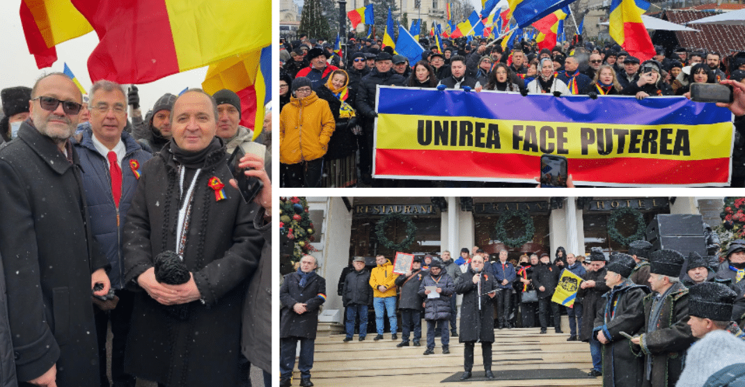 AUR, prezență masivă la Iași de Ziua Unirii, cor de huiduieli inclusiv la rugăciunea „Tatăl Nostru” - VIDEO 