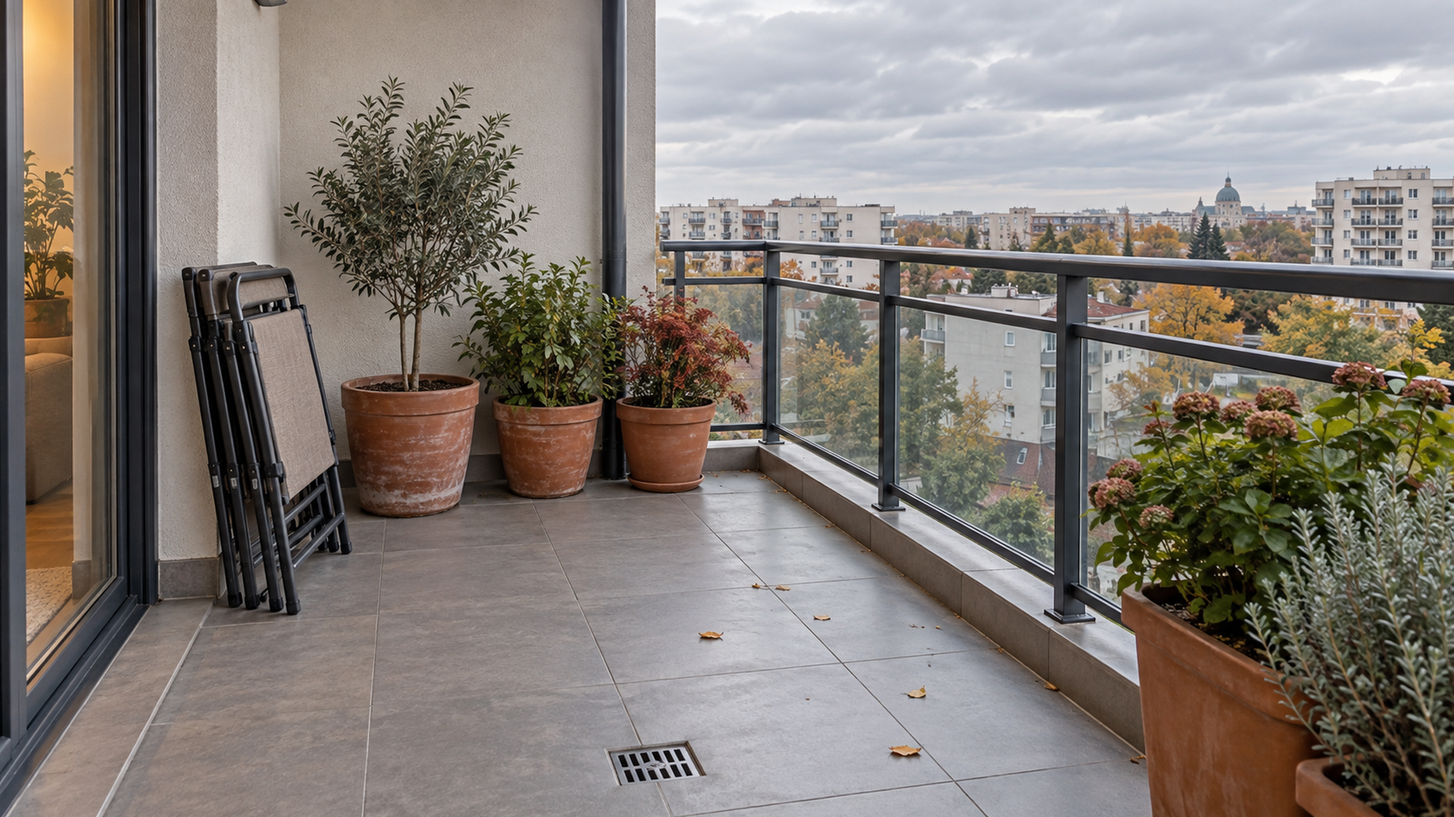 Balconul înainte de vânt puternic: ce poți pune în siguranță fără lucrări riscante