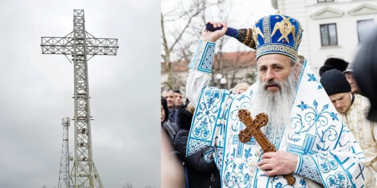 IPS Teofan va sfinți crucea ridicată în memoria eroilor la o parohie din Botoșani