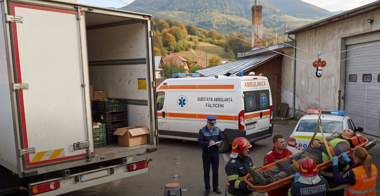 botosanean cazut din camion
