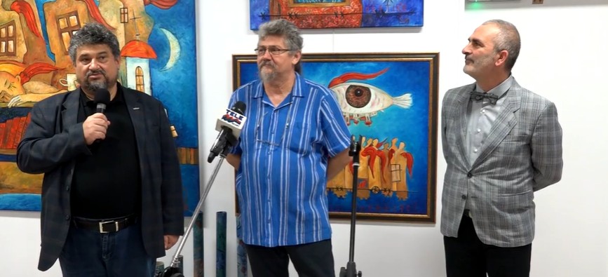 Expoziția „Îngerii cetății”, semnată de pictorul botoșănean Liviu Șoptelea, vernisată la Muzeul de Istorie din Suceava
