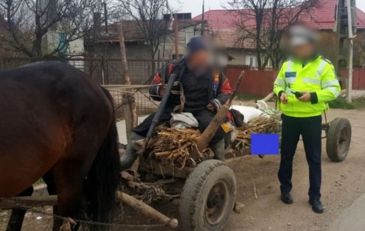 Zeci de căruţaşi și biciclişti amendaţi de poliţişti: Nici şoferii nu au scăpat de sancţiuni