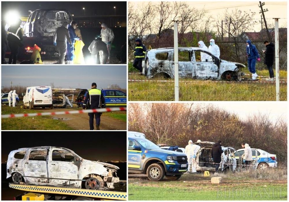 Descoperire macabră: Şofer găsit carbonizat în maşină, pe un câmp