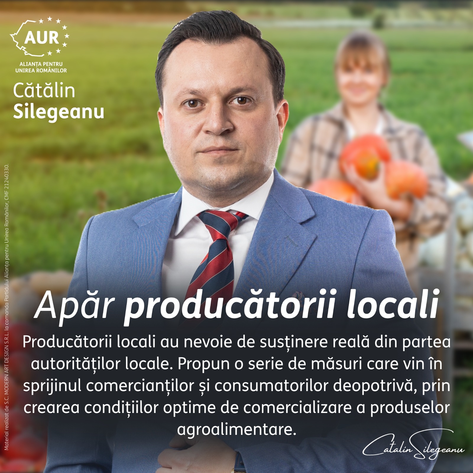 Cătălin Silegeanu apără producătorii locali, cărora vrea să le ofere condiții moderne și facilități fiscale
