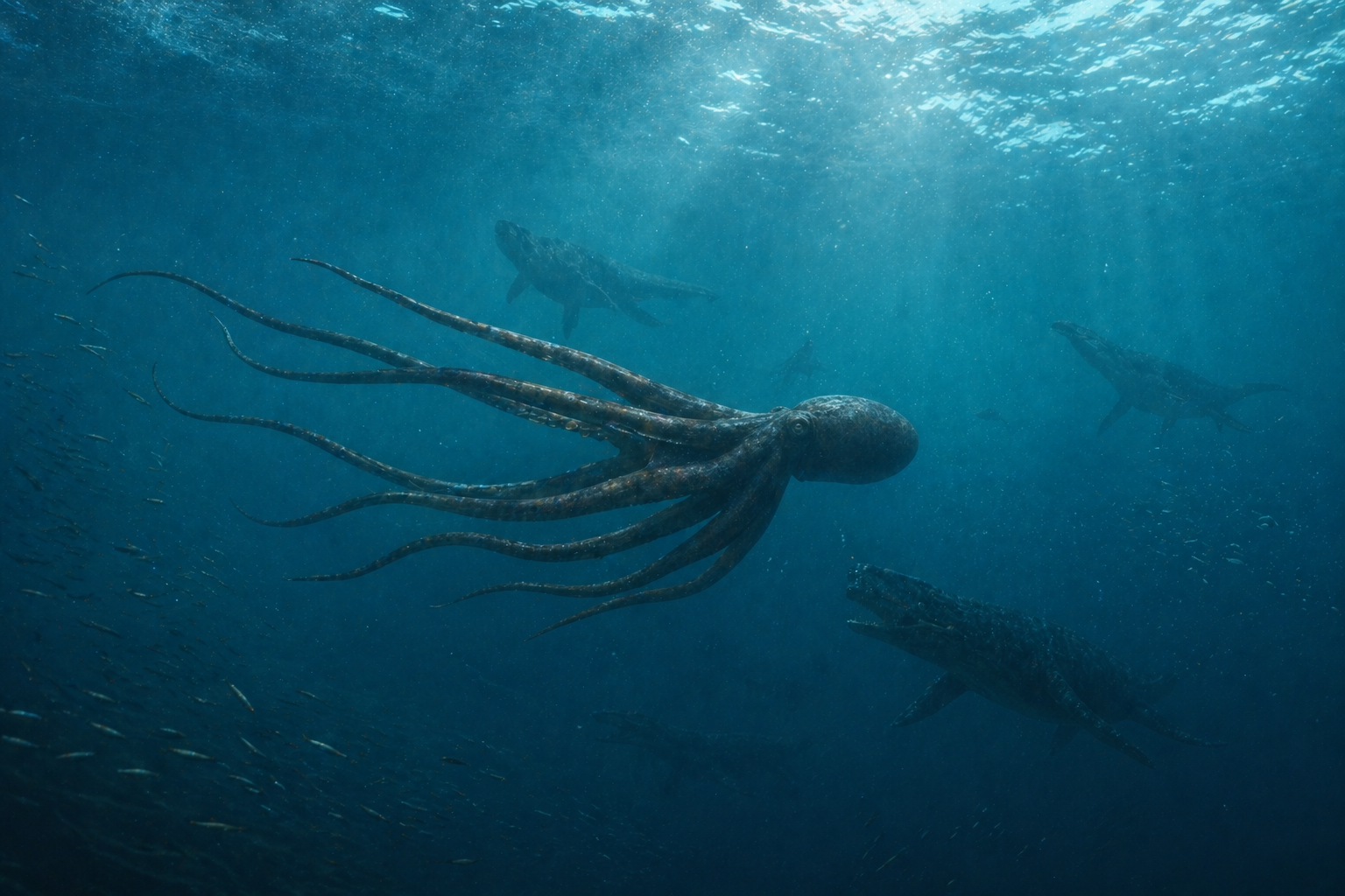 Descoperire ULUITOARE: Caracatiță carnivoră de dimensiunea unui autobuz, ce rescrie istoria oceanelor