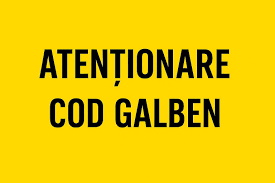 COD GALBEN duminică dimineață în județul Botoșani 
