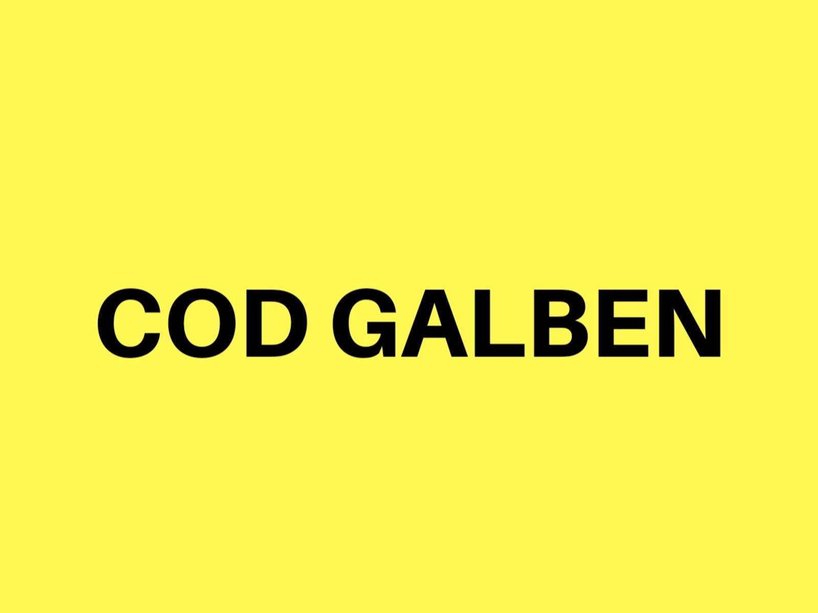 cod galben