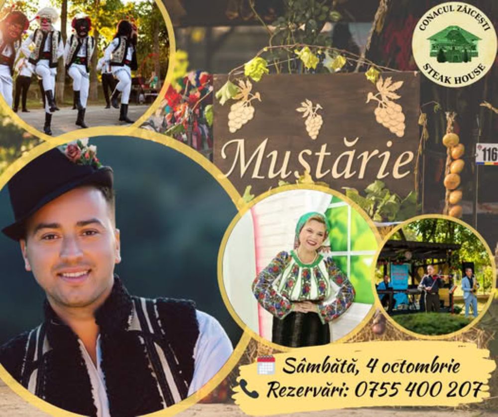 Mustăria la Conacul Zăicești cu artiști celebri și bucate românești pregătite cu suflet