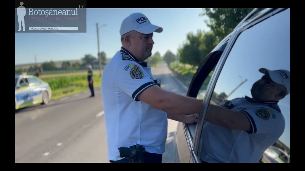 Șofer amendat și lăsat fără permis de polițiștii botoșăneni 