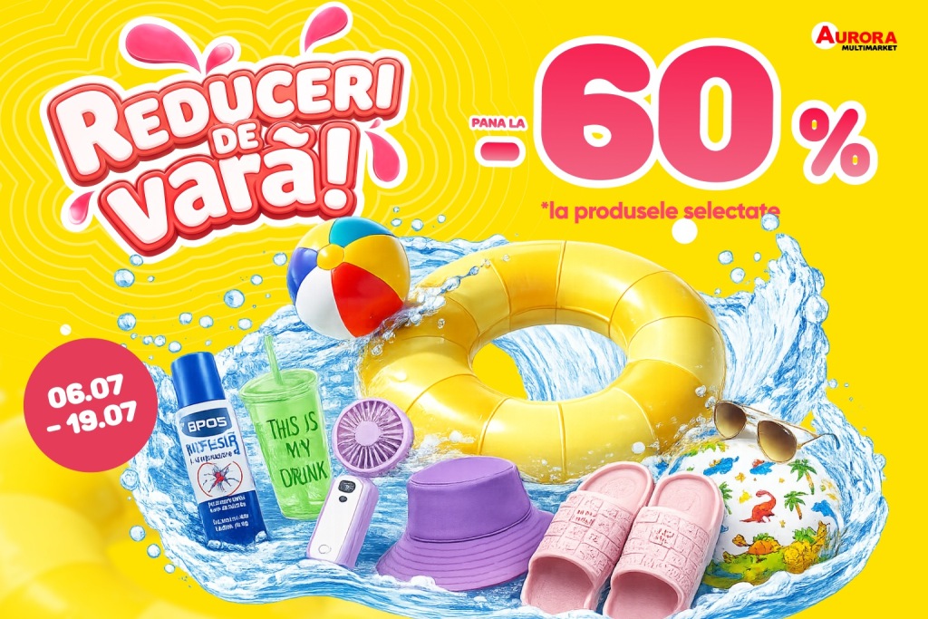 Reducerile de vară ajung la Aurora Multimarket cu discounturi de până la 60% 