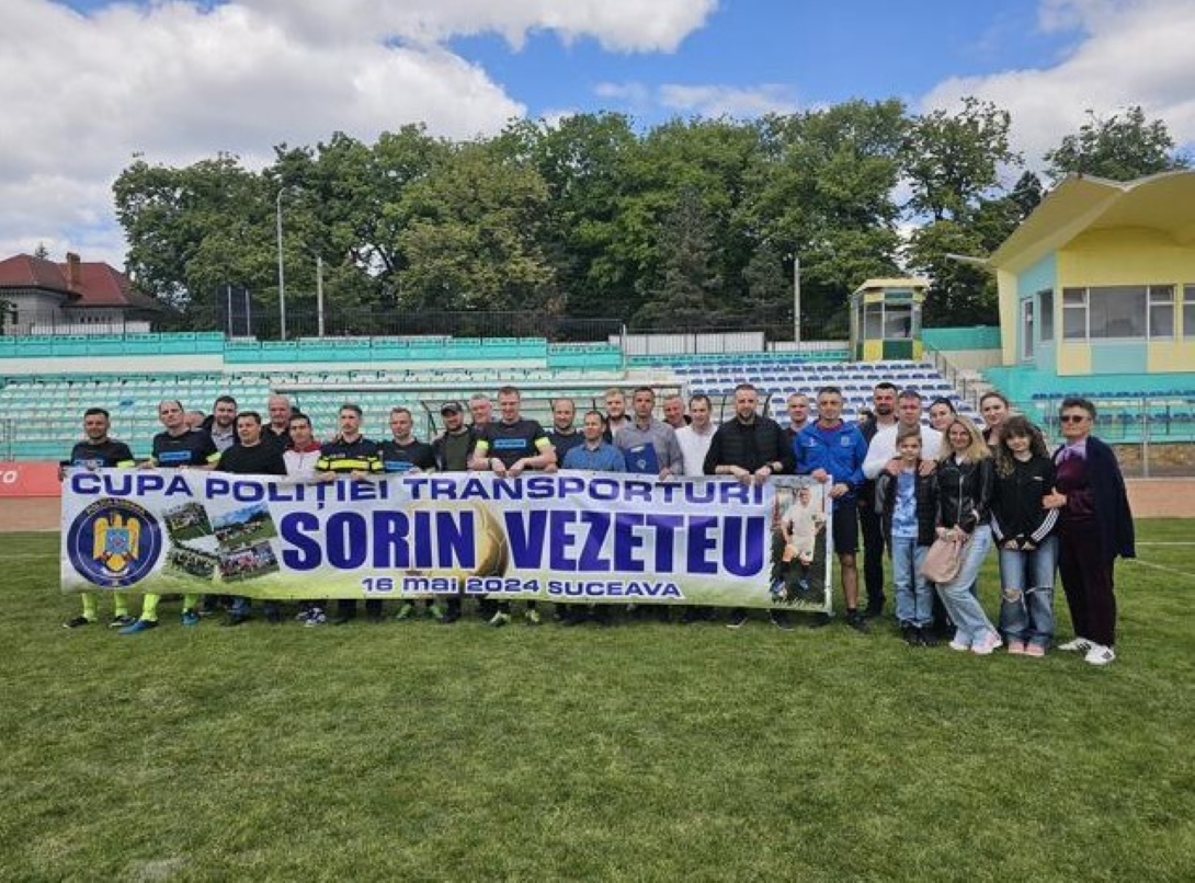 Polițiștii botoșăneni au jucat fotbal în memoria colegului ucis în Gara Burdujeni