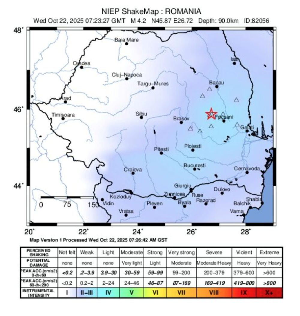 Cutremur în această dimineață, s-a simțit în mai multe orașe ale Moldovei 