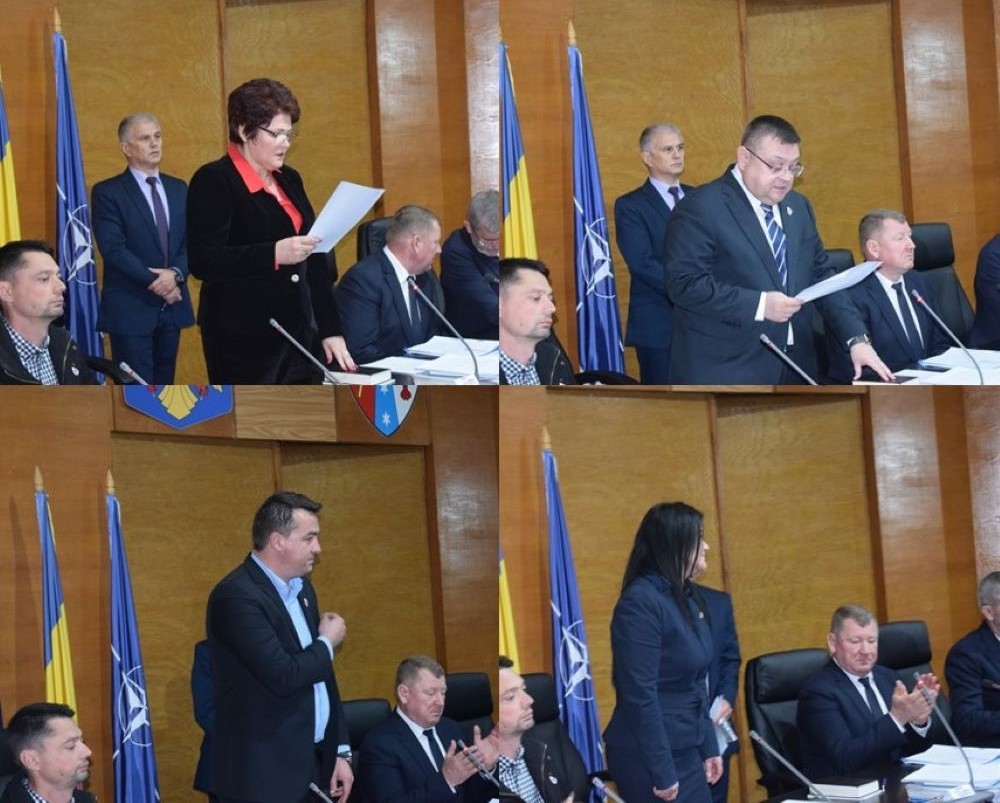 Ei sunt cei patru consilieri care au depus astăzi jurământul, un singur scaun mai este liber la Județ 