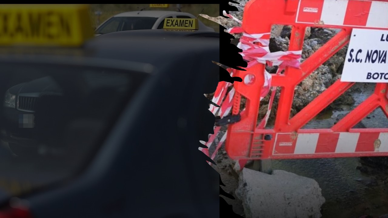 Candidați la examenul auto PICAȚI din cauza gropilor cauzate de avariile de la apă: Nu se poate chiar așa – VIDEO