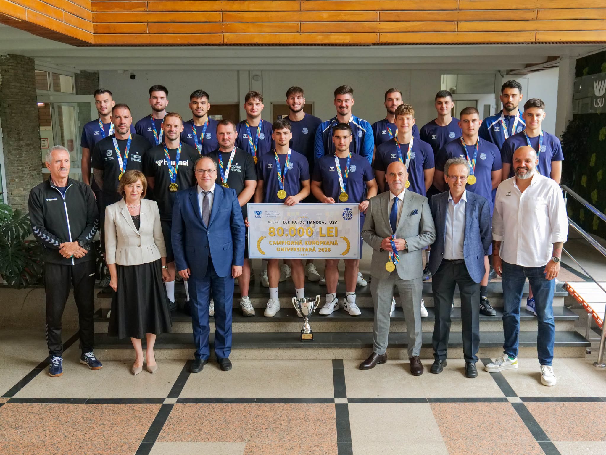 Premiu de 80.000 lei de la USV Suceava pentru echipa de handbal care a devenit din nou campioană europeană universitară 