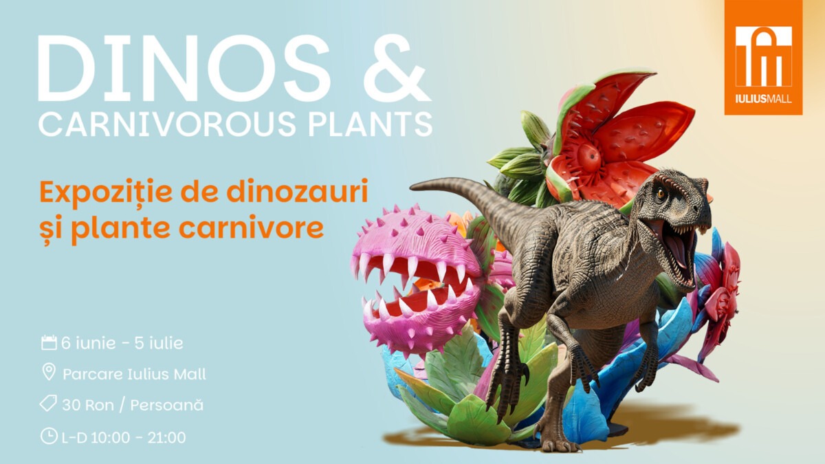expozitie de dinozauri la iulius mall.