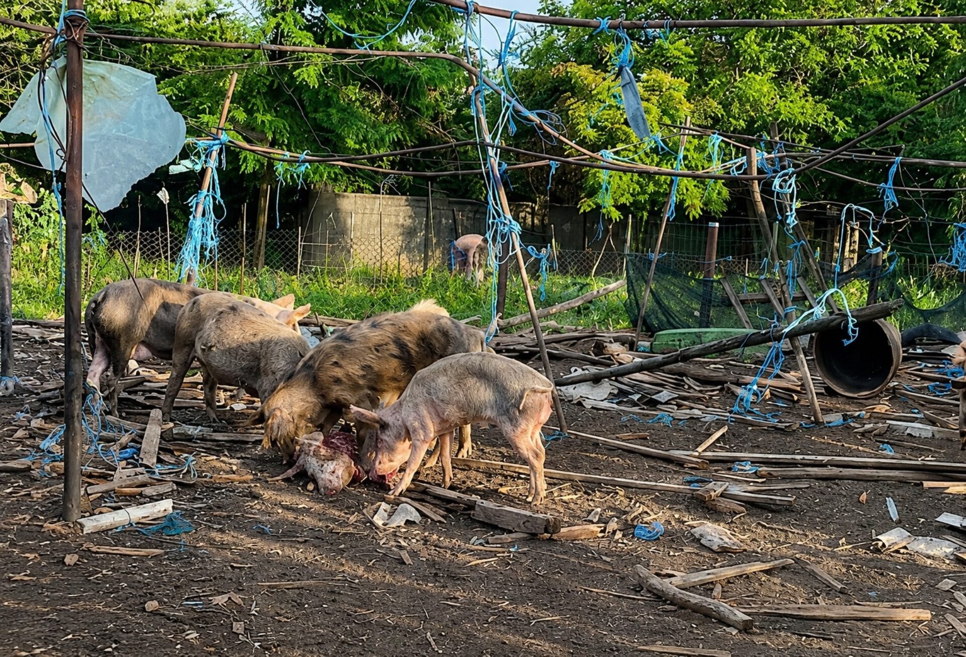 Fermă improvizată în plin oraș, reclamată pentru mizerie și risc epidemiologic la Fălticeni