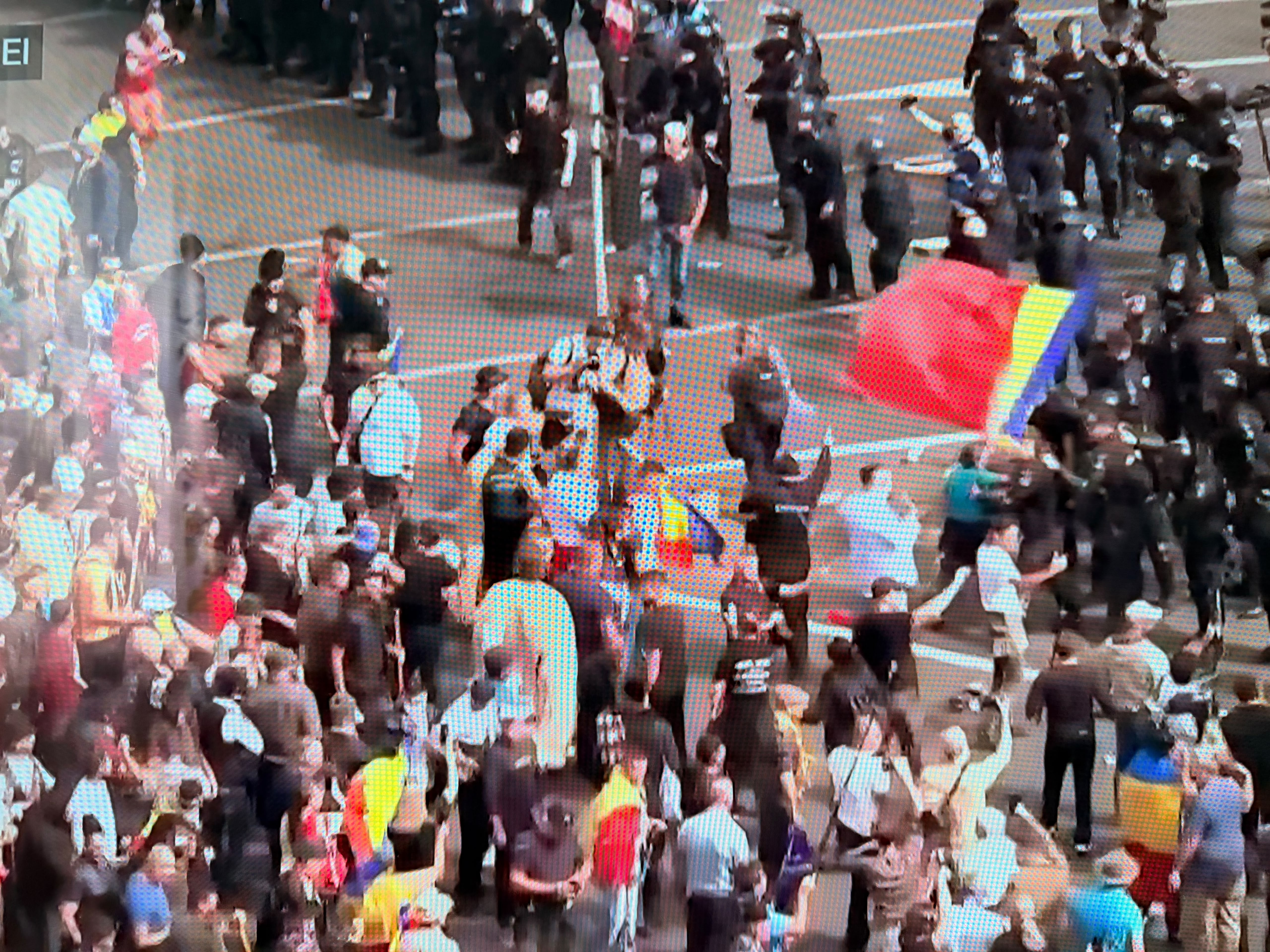 fermierii se bat la protest cu jandarmii