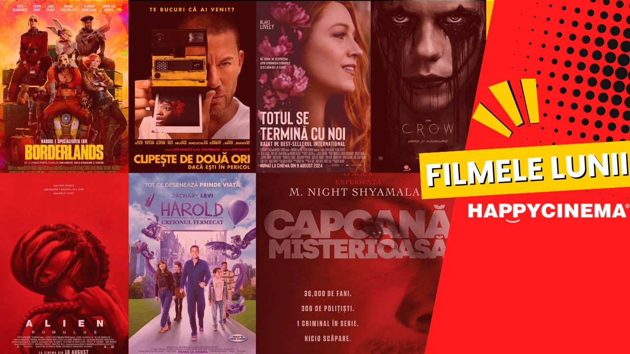 Filmele lunii august la Happy Cinema: producții palpitante, comedii romantice și blockbustere pentru întreaga familie!