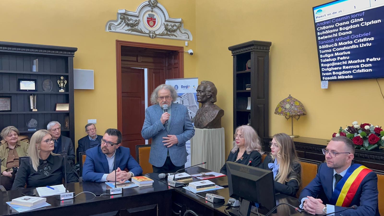 Gellu Dorian, în sala Primăriei Botoșani: Este orașul care are cei mai mulți cetățeni de onoare - VIDEO  