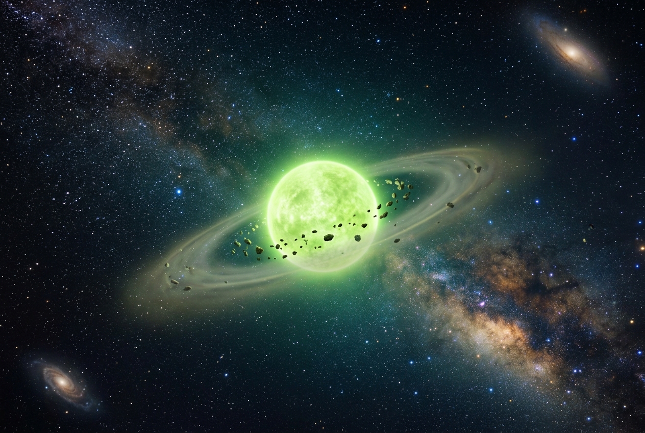 Astronomii au descoperit prima stea verde cunoscută din univers, chiar în Calea Lactee