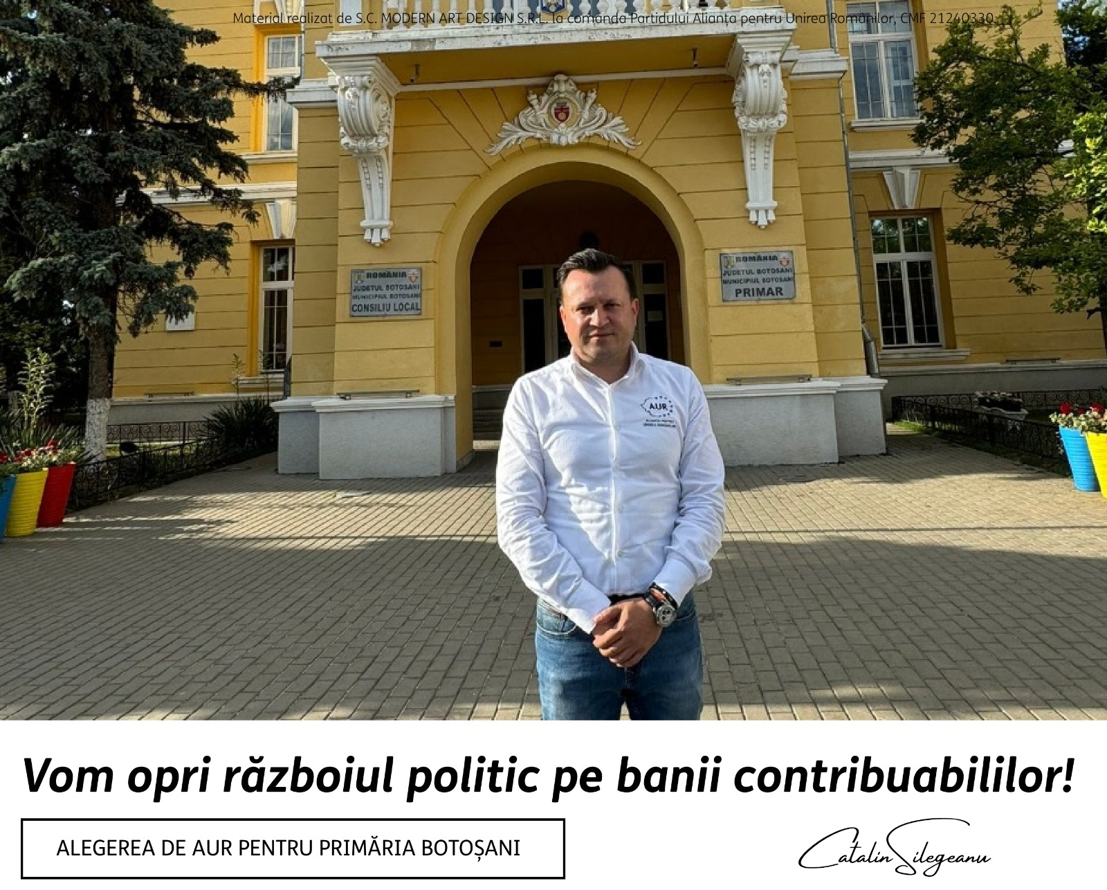 Demers istoric: Cătălin Silegeanu, singurul candidat la Primărie care promite depolitizarea instituțiilor locale