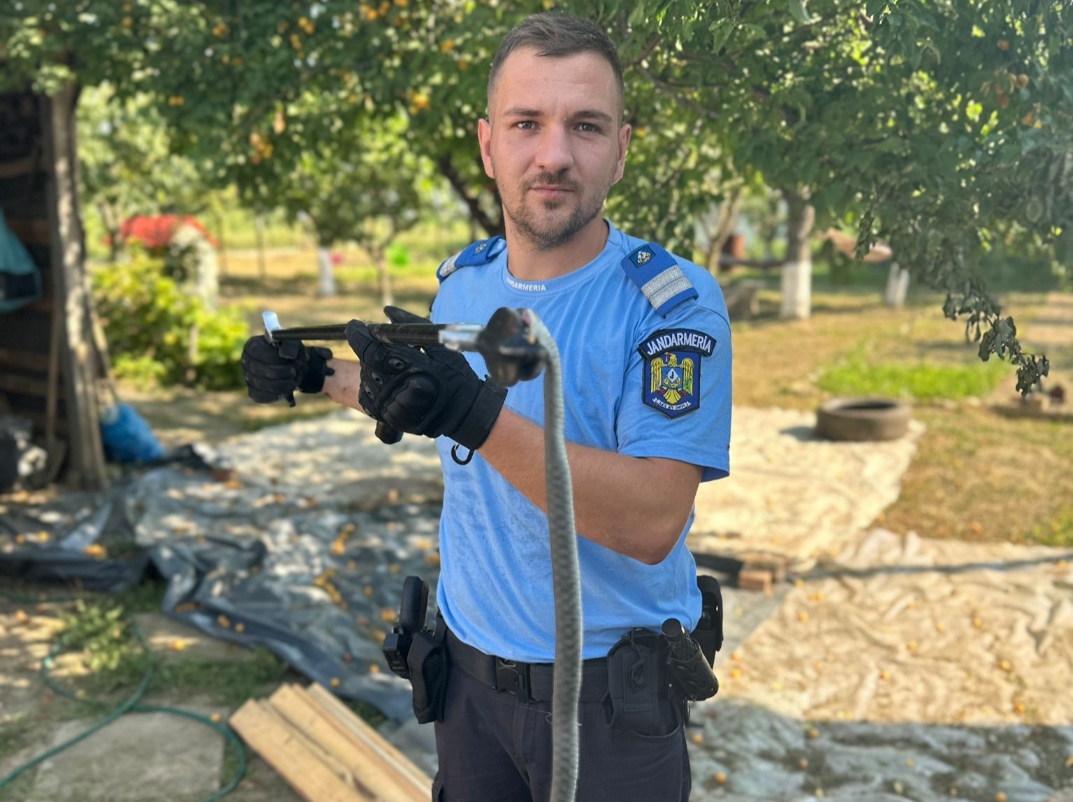 O botoșăneancă speriată de un șarpe a chemat jandarmii – VIDEO 