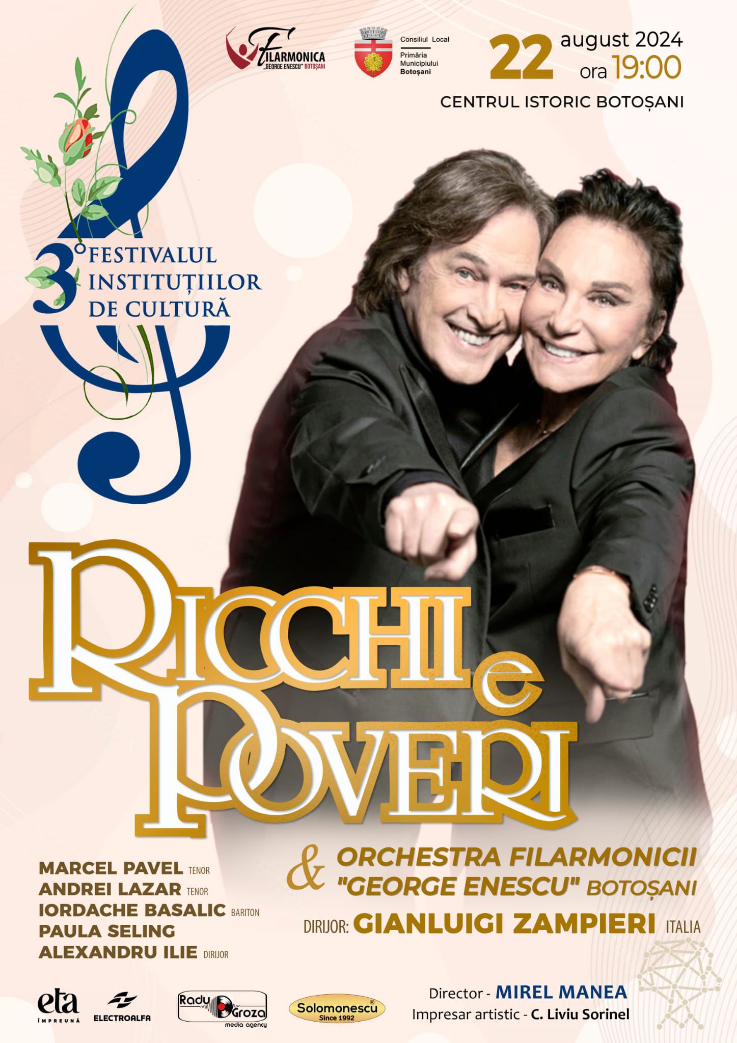 MODIFICARE pentru concertul Ricchi e Poveri - PROGRAMUL complet al festivalului din Centrul Istoric