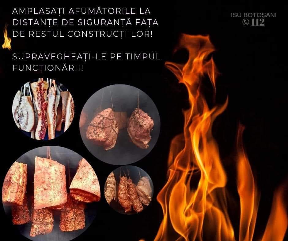 Atenție la afumarea preparatelor din carne: SFATURILE pompierilor pentru a nu provoca incendii 