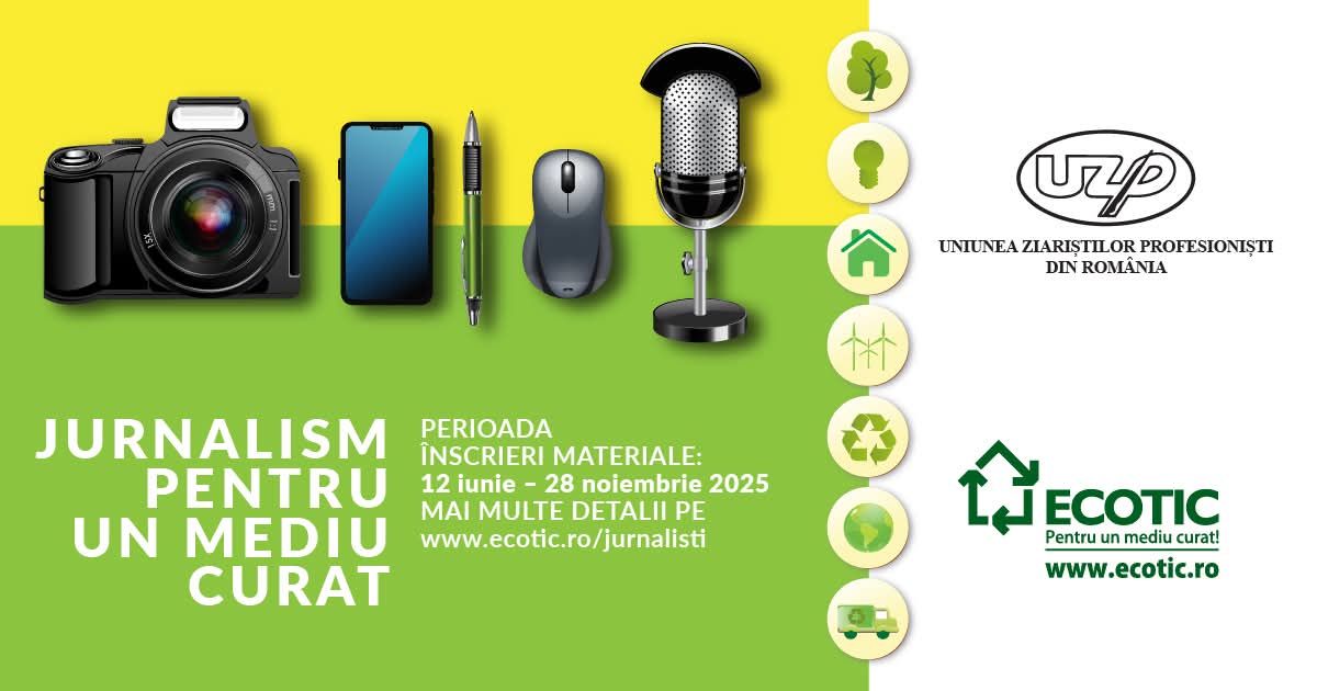 Uniunea Ziariștilor și Ecotic lansează o nouă ediție a concursului „Jurnalism pentru un mediu curat”