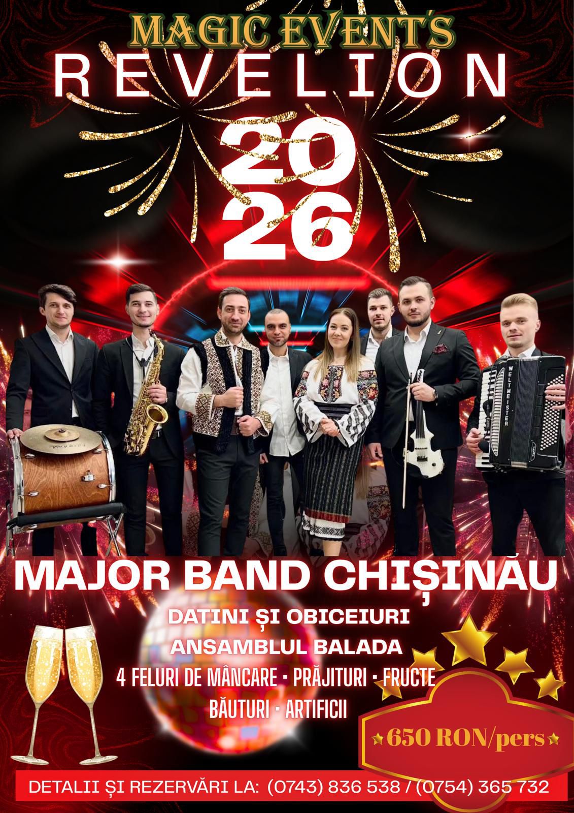 Revelion la Magic Event`s Zăicești cu muzică live, mâncare delicioasă și foc impresionant de artificii 
