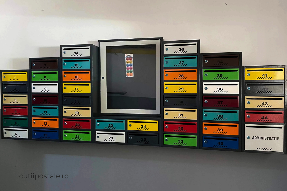 Organizarea scării de bloc începe cu detalii: cutie poștală cu design similar pentru toți locatarii