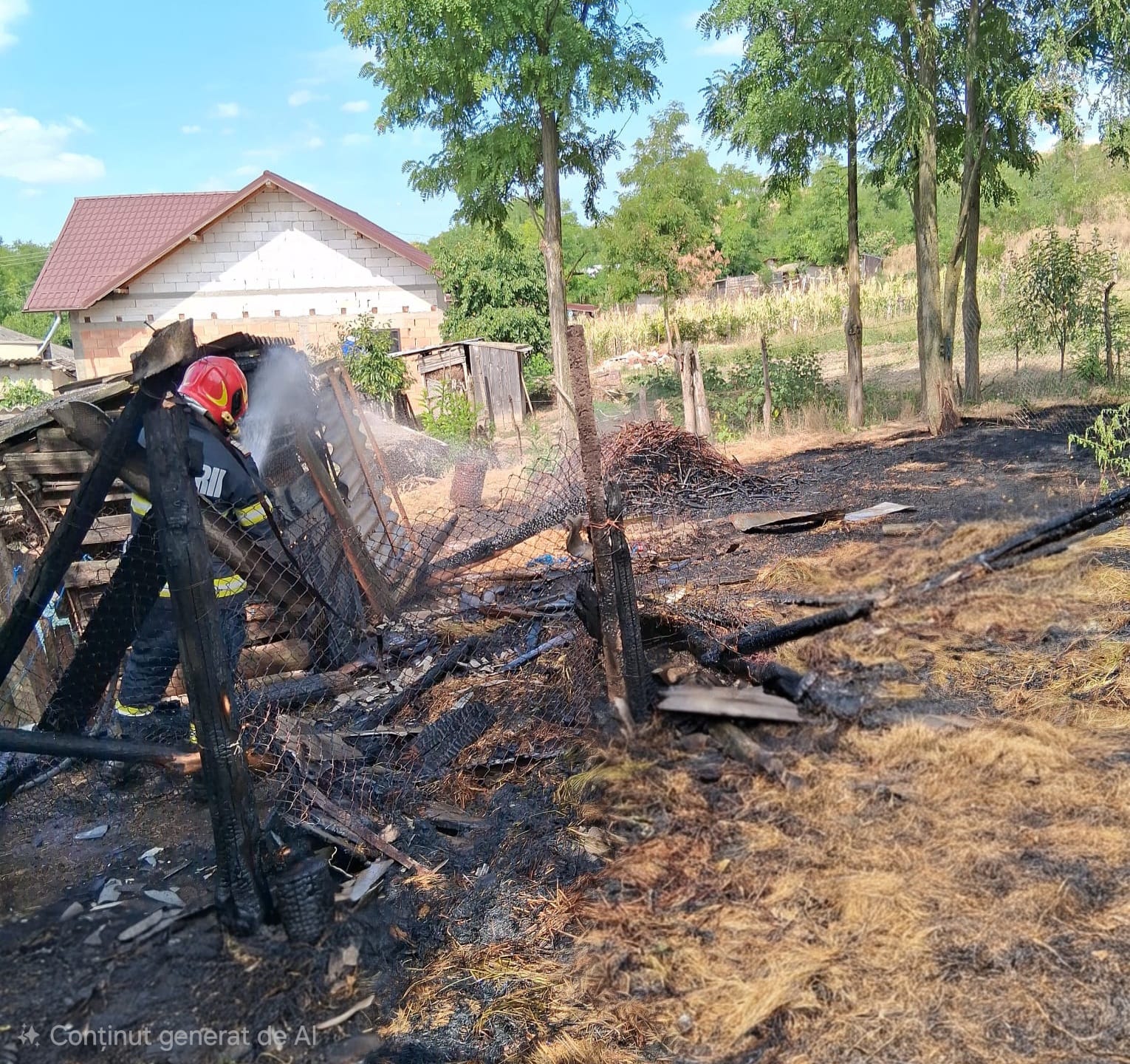 Pompierii chemați de la un incendiu la altul, flăcări în mai multe localități