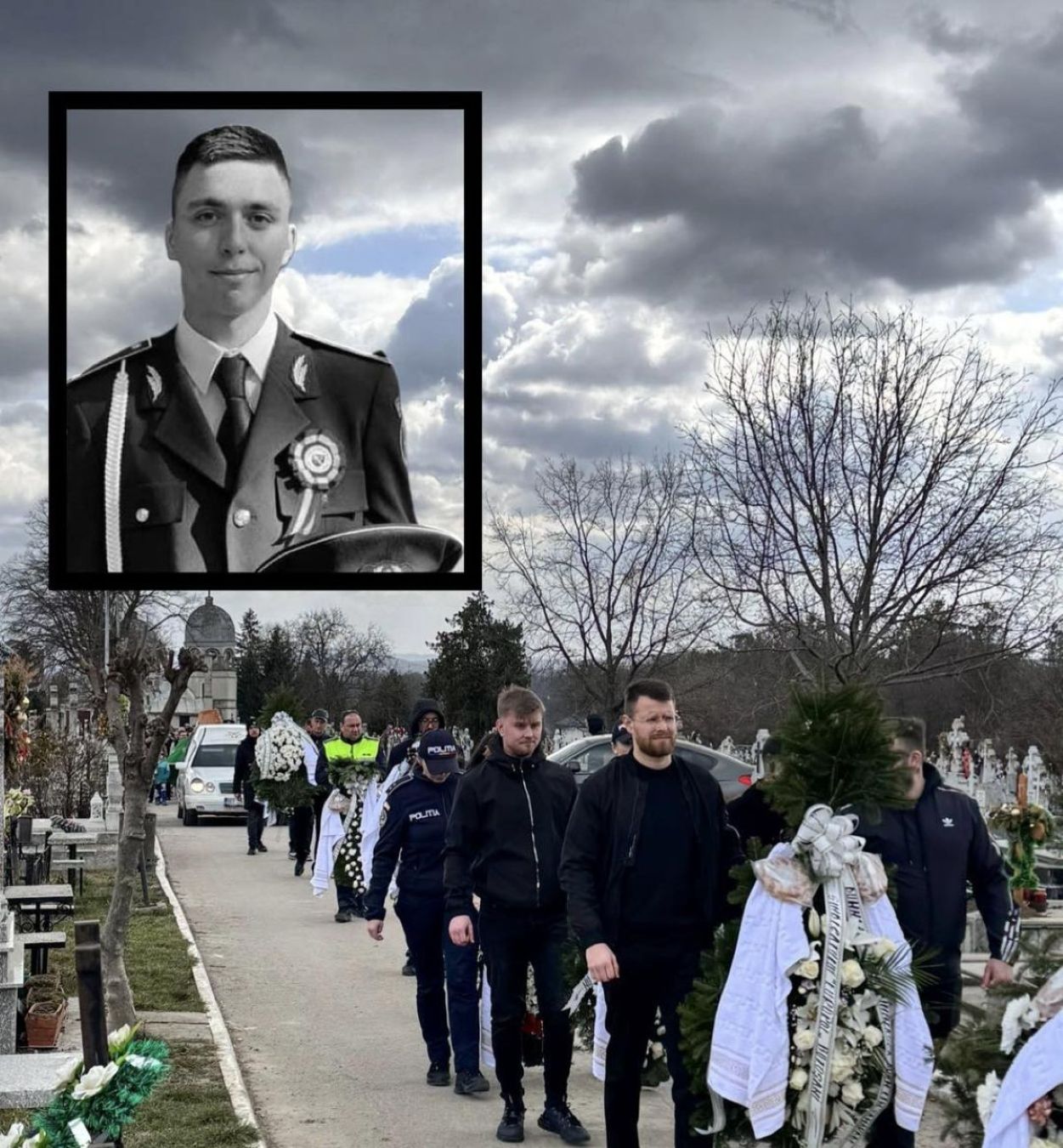 Prețul suprem al uniformei: Sindicaliștii din Poliție, mesaj după înmormântarea lui Alex: Un drum nedrept și imposibil de înțeles