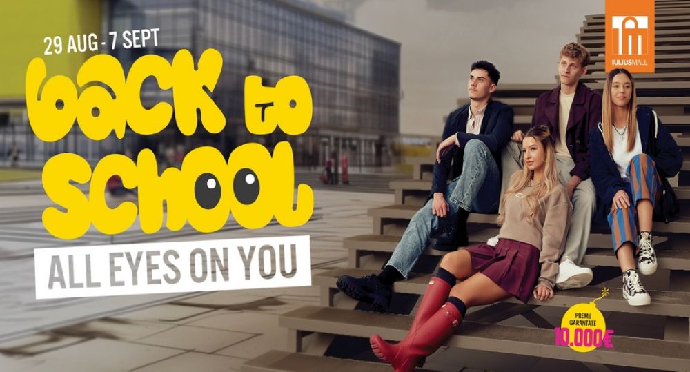 „Back to school – All Eyes on You", la Iulius Mall Suceava. Bucură-te de shopping și poți câștiga un telefon Apple Iphone 16 Plus!