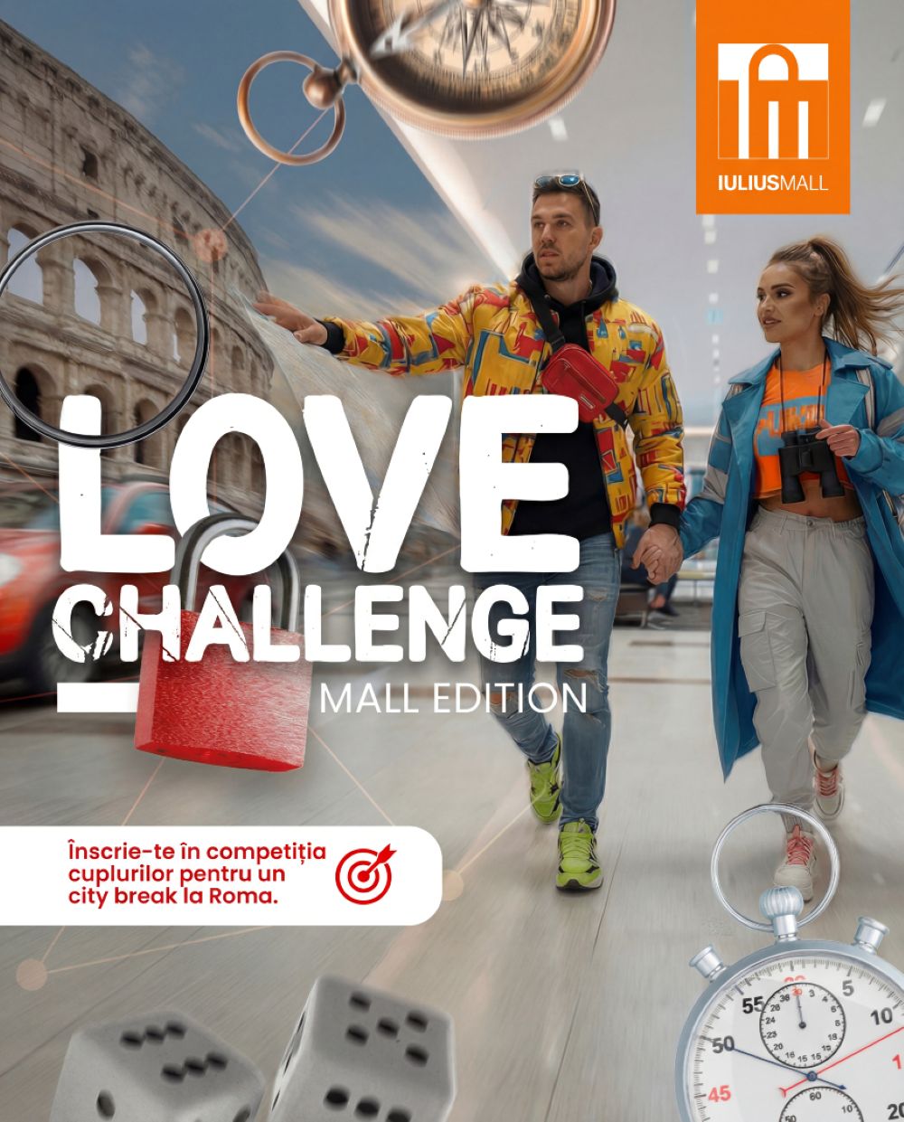 În luna iubirii, Iulius Mall Suceava te trimite la Roma. Fii printre cele 30 de cupluri care intră în cursa pentru un city break!